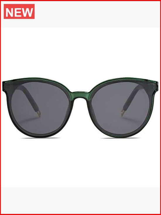 Oversized Round Sunglasses UV400 Protection Mirrored Lenses GRS Recycled main image 5